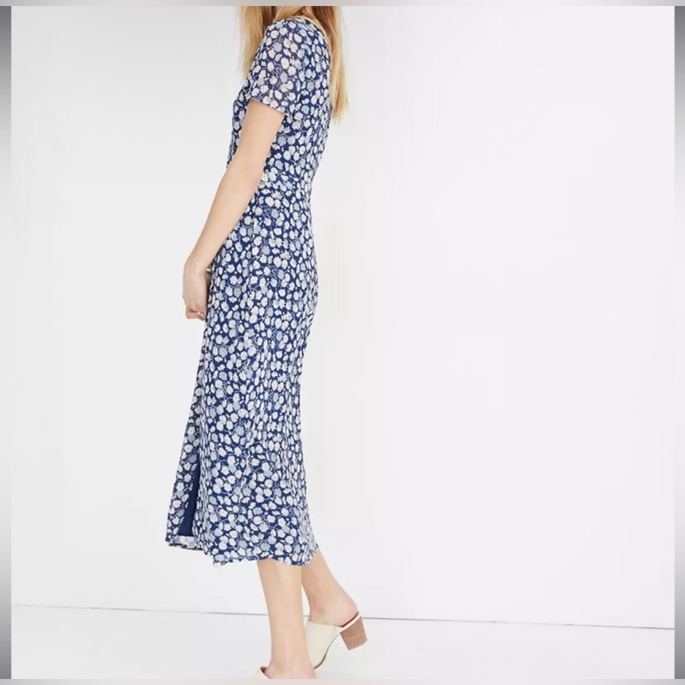 Madewell Wrap-Front Midi Dress in French Floral Size 6 - Picture 5 of 17